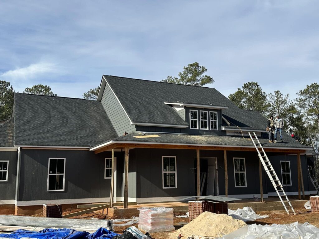 Roof Works roofers replacing the shingle roof on a NW Georgia home