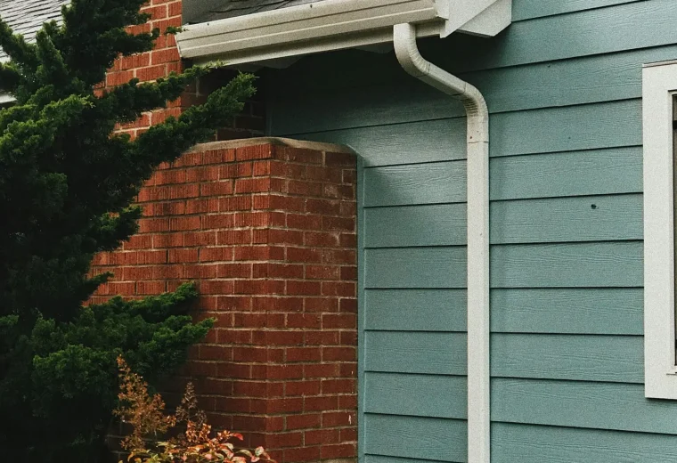 Exterior wall and chimney